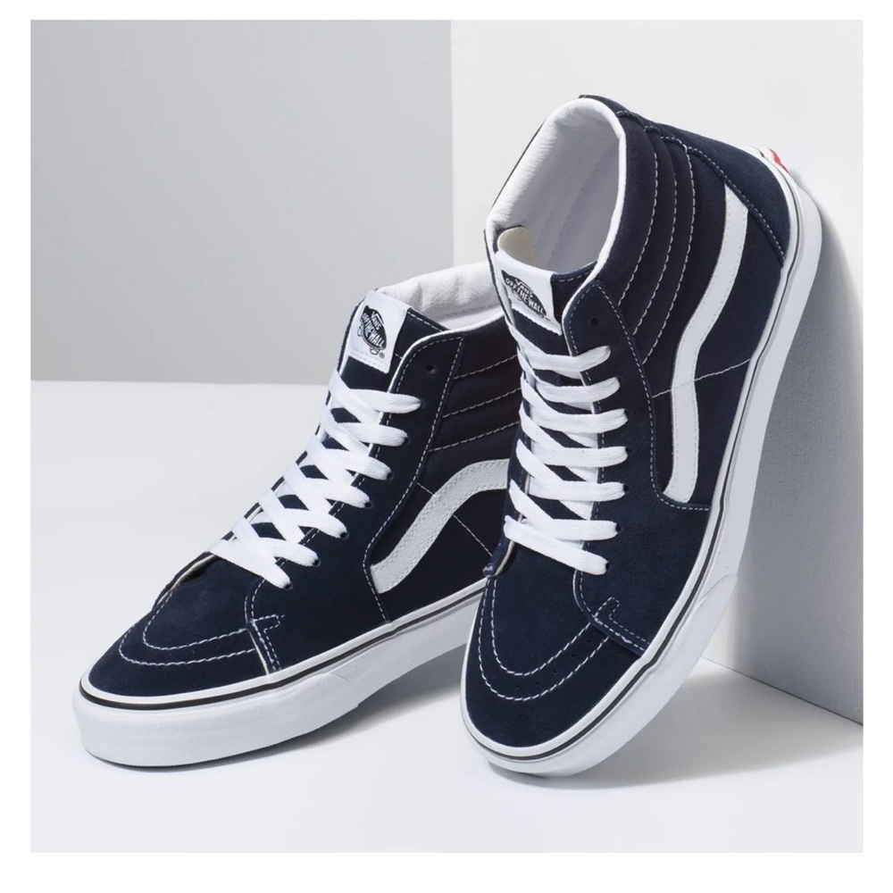 Vans Sk8-Hi High Tops  in Parisian Blue and White Mens 10